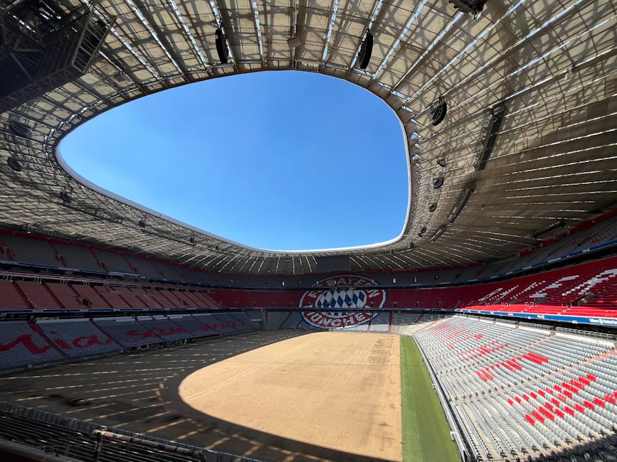 Explore the iconic Allianz Arena in Munich, showcasing its distinct architecture.