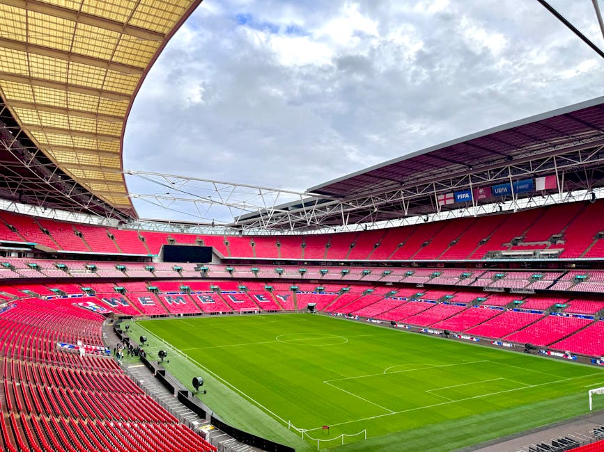 Discover the architectural marvel of Wembley Stadium in London, a premier sports venue.