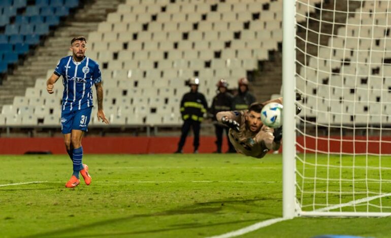Goalkeeper making a spectacular save during a thrilling football match.